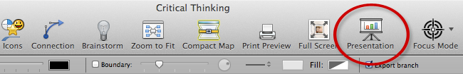 Mind Mapping Mac - Presentation mode