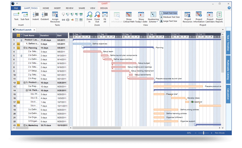 Microsoft Office Word Gantt Chart Template