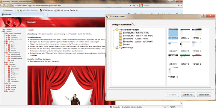 MindView 3 Mac Edition, mind map, export wizard, HTML, no programming, website