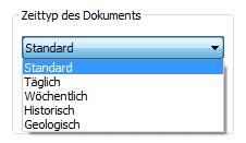 MindView Zeitleiste,Zeitleisten Software, Zeitskalen, Standard, T�glich, W�chentlich, Historie und Geologiisch