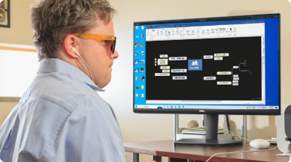 MindView AT helps users with Blindness and Vision Impairments