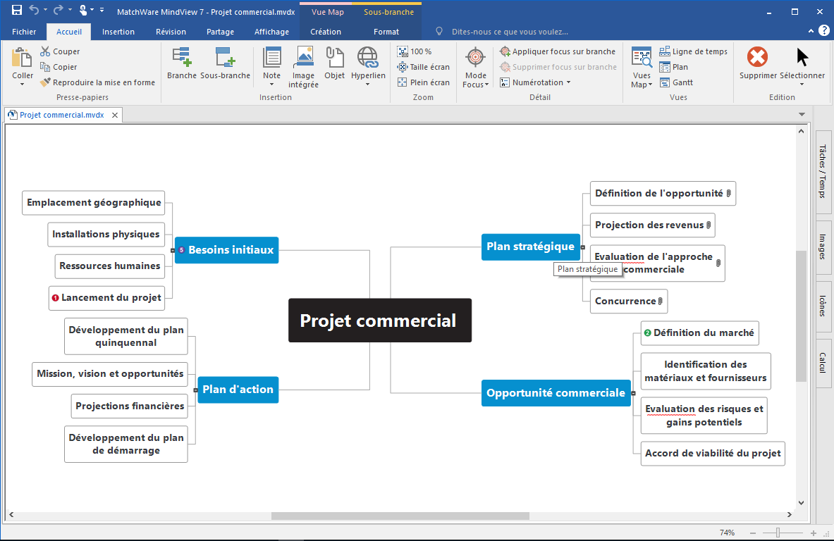 MindView 7 interface