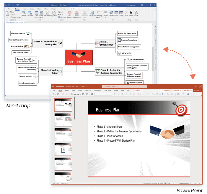 Generate reports quickly with MindView