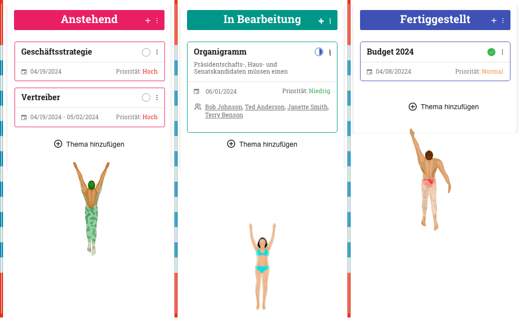 Kanban board view