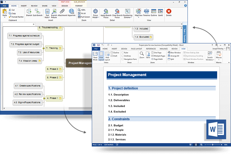 Mind Mapping Software MatchWare - Mind Mapping Software Word 