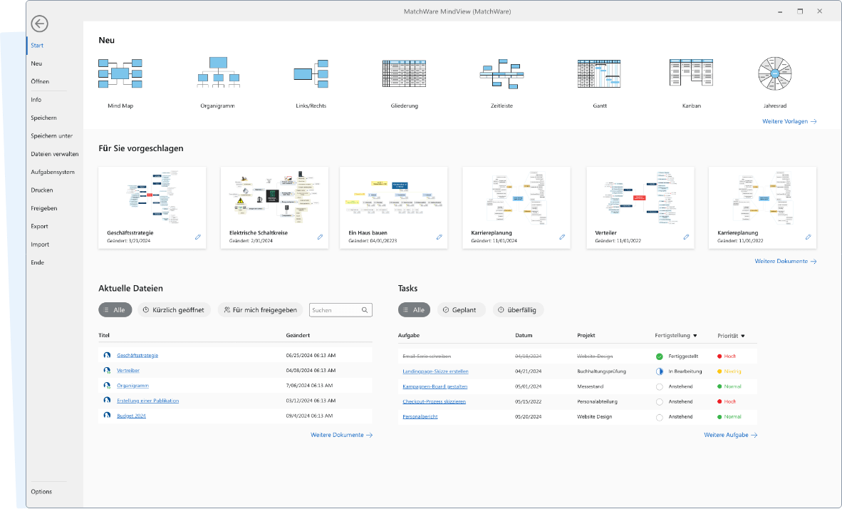 Neues MindView-Facelift im MS-Office-Stil