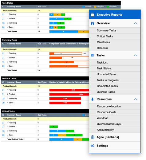 Mind Map with Project Reports