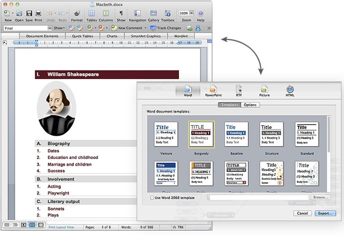 Brainstorm Chart Microsoft Word